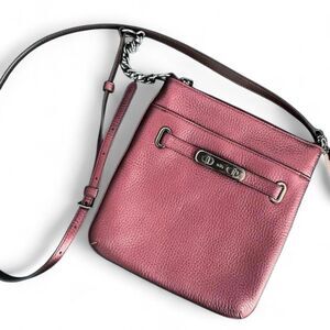 Coach Metallic Swagger Swingpack Crossbody Bag With Chain Leather Strap